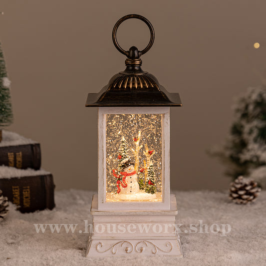 manhattan christmas snow globe snowman