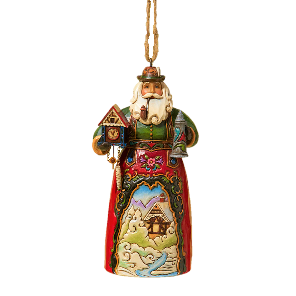 Jim Shore Heartwood Creek - 12cm/4.75" German Santa Hanging Ornament