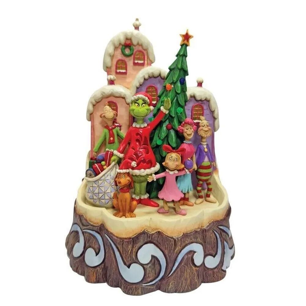 Grinch by Jim Shore - 22.5cm/8.8" Grinch Lit Carved by Heart