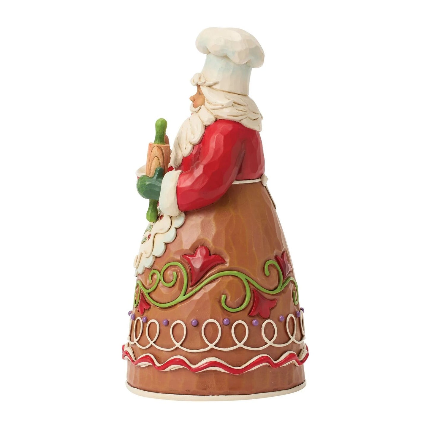 Decorative figurine of a chef Santa Claus on a white background