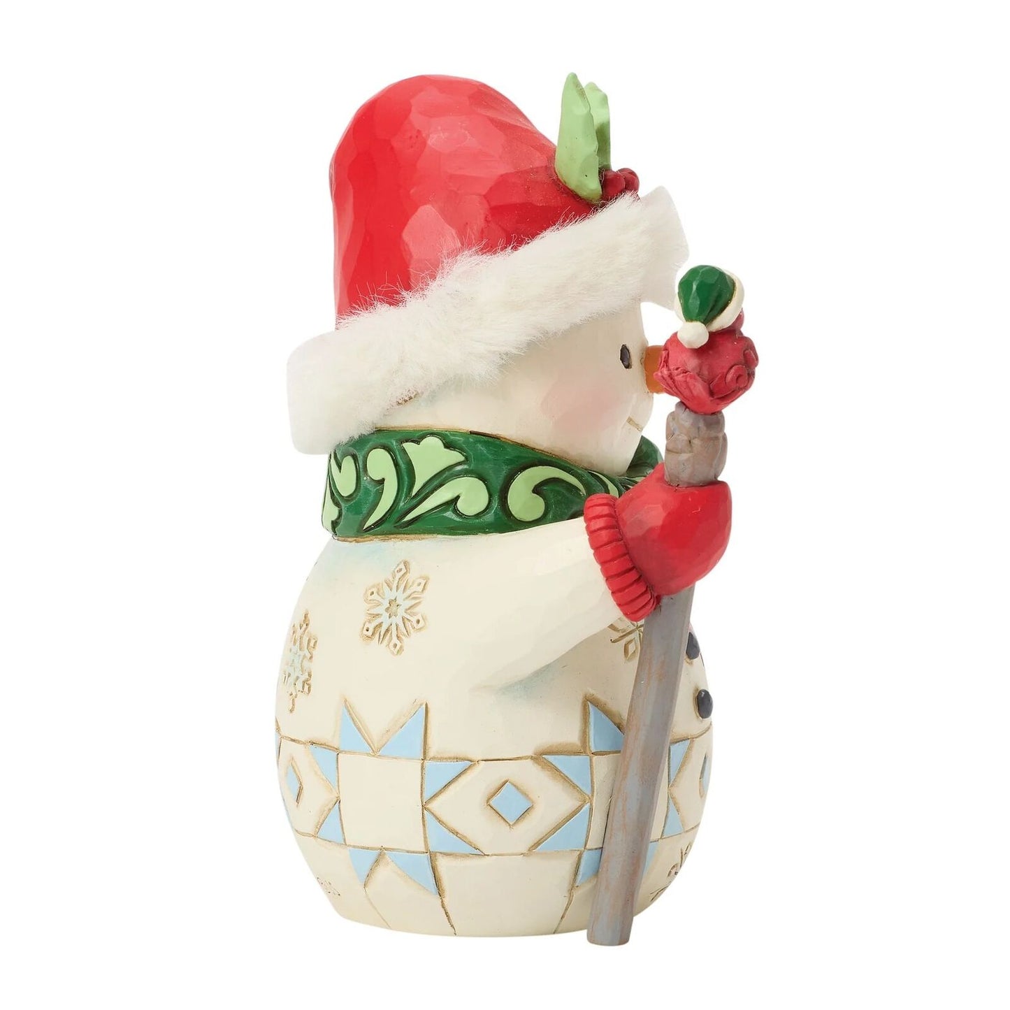 Jim Shore Heartwood Creek - Pint Sized Snowman Bird On Stick