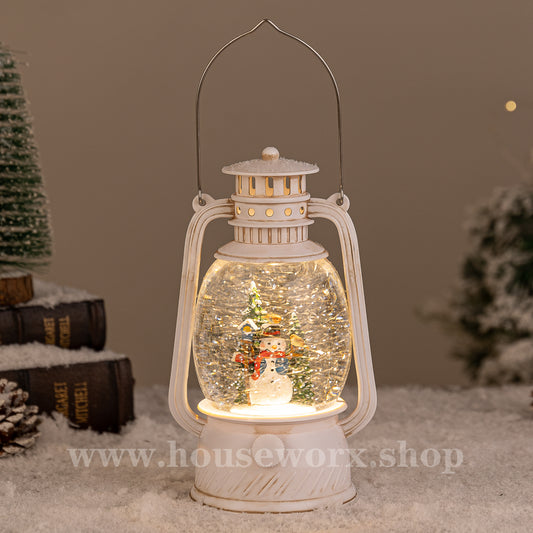 Hurricane Christmas snow globe snowman