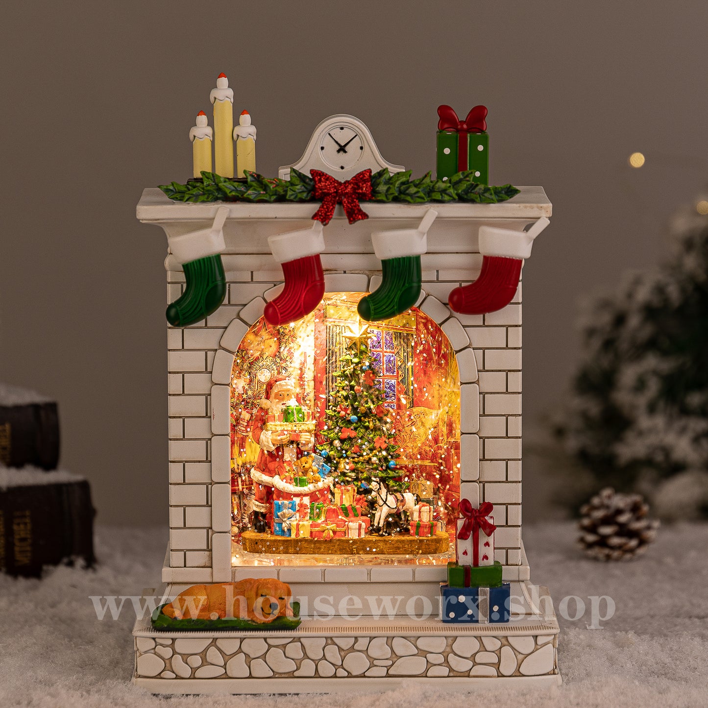 Fireplace - White - BUBBLE WRAPPED