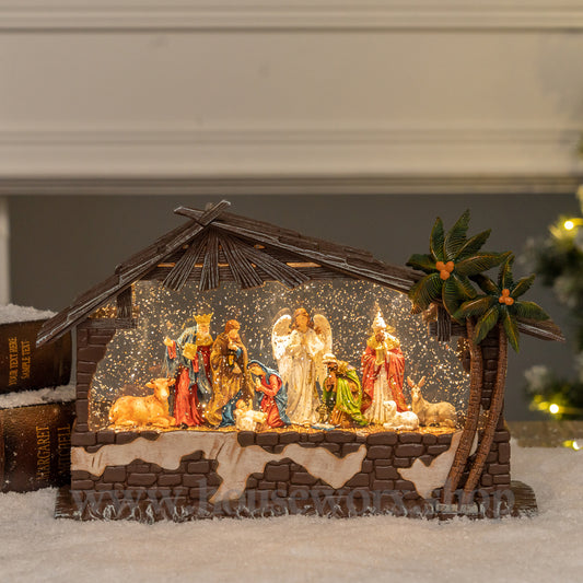 Creche - Large snow globe