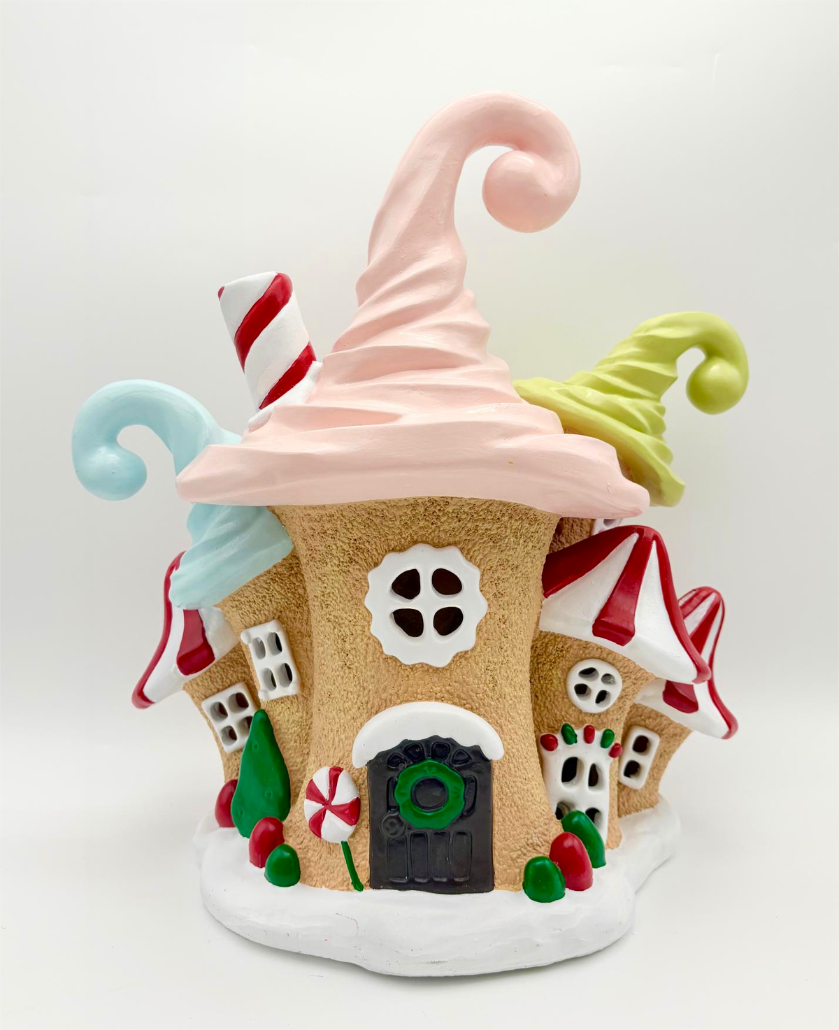 Swirly Candy Cottage Figurine