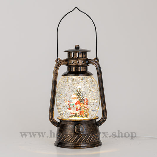 Hurricane christmas snow globe Santa front