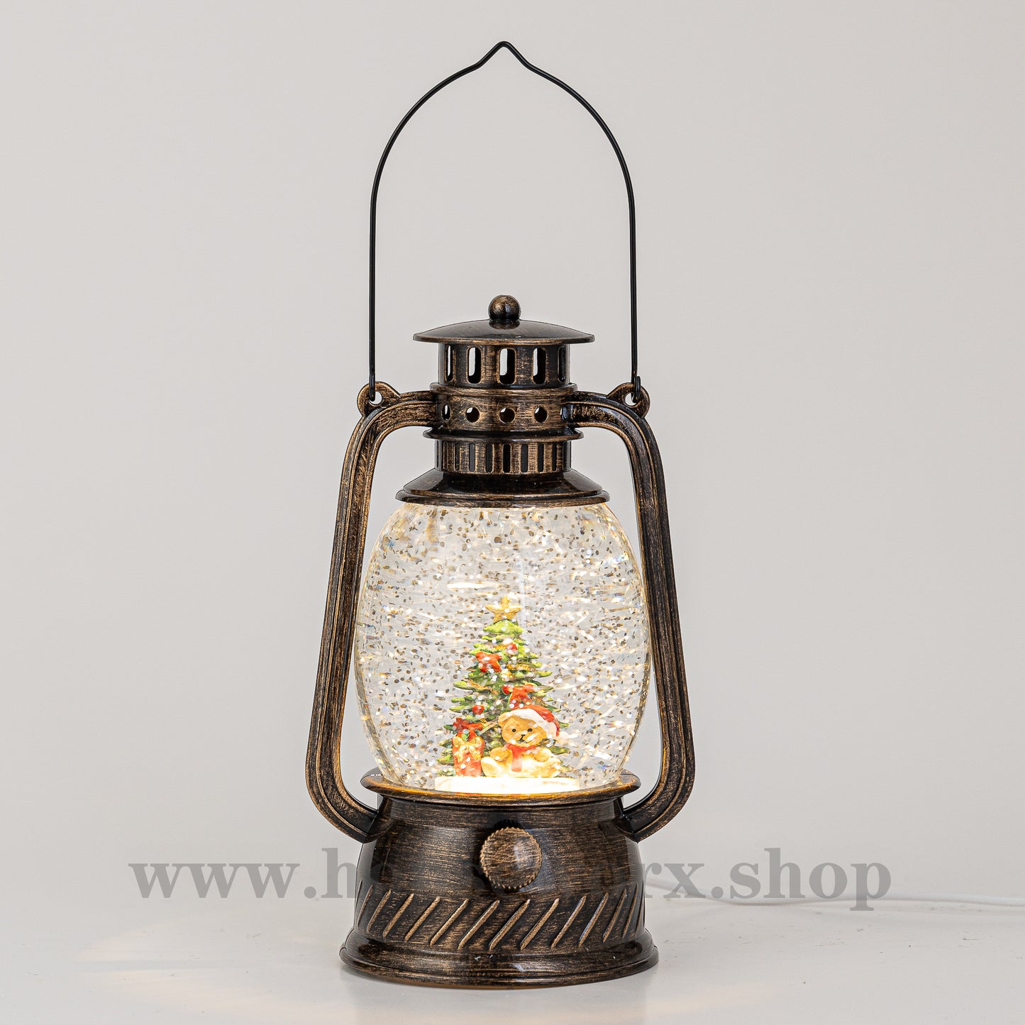 Hurricane christmas snow globe christmas tree front