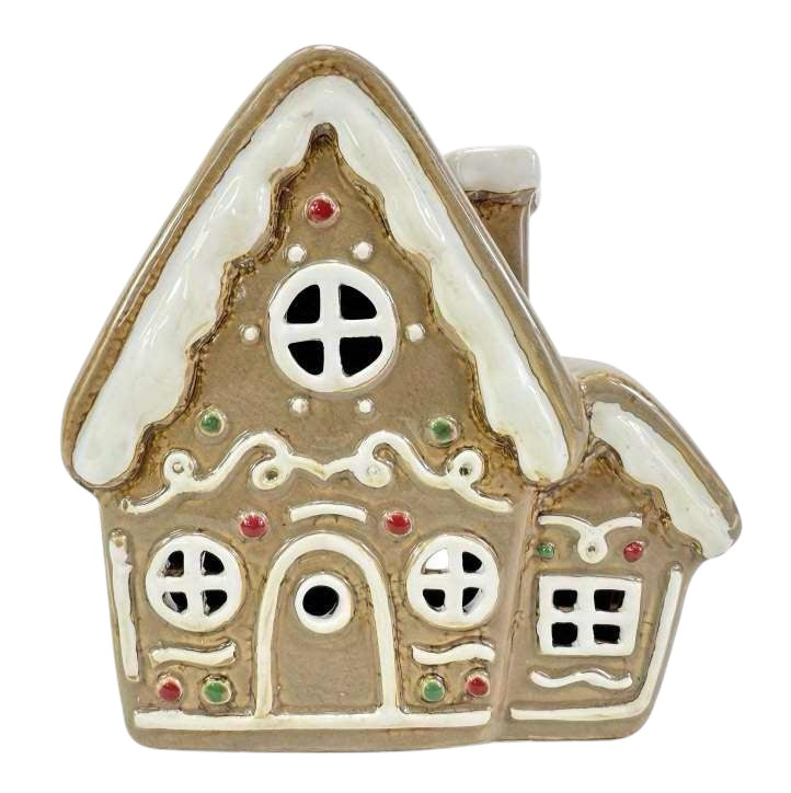 Ceramic Gingerbread House Tealight Holder 15.5cm