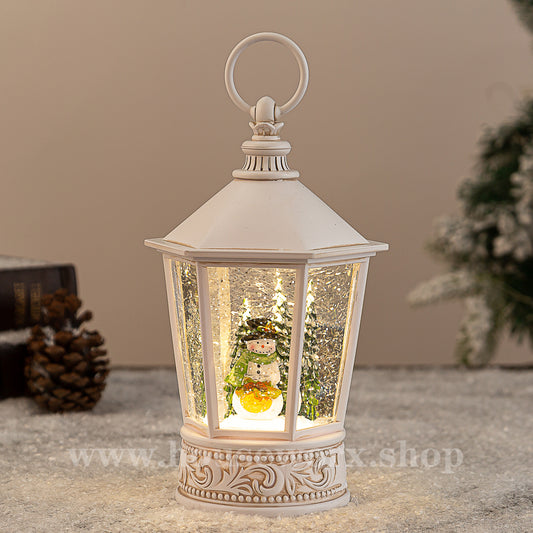 Nordic lantern snowman front