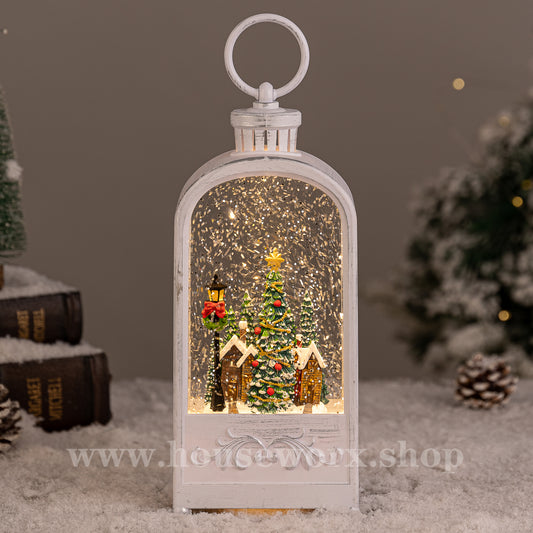 nordic dome village christmas snow globe