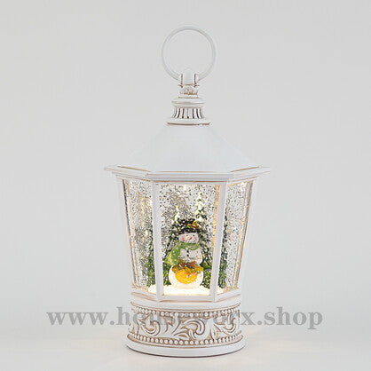 Nordic Hex Snowman snow globe