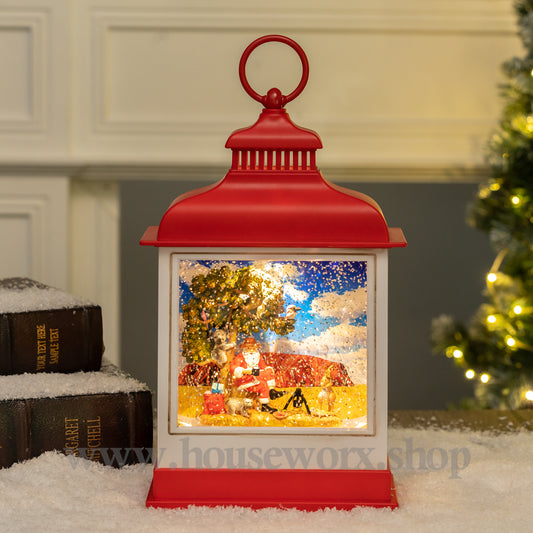Outback santa christmas snow globe
