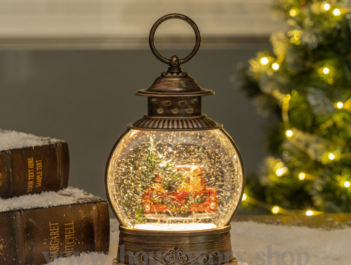 Puppies christmas snow globe