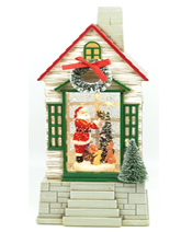 Snow House santa snow globe