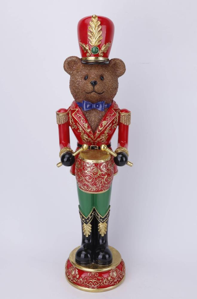 Bertie Bowtie Bearcracker Drummer Figurine