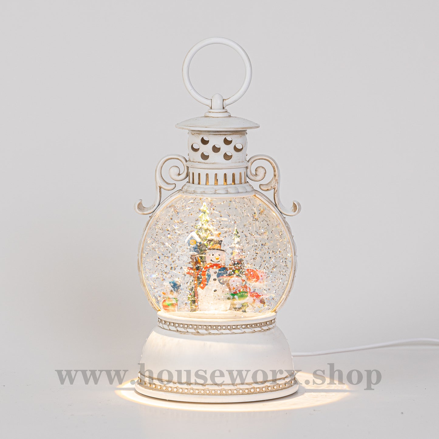 Jester snowman christmas snow globe front