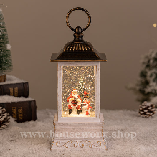 manhattan christmas snow globe santa