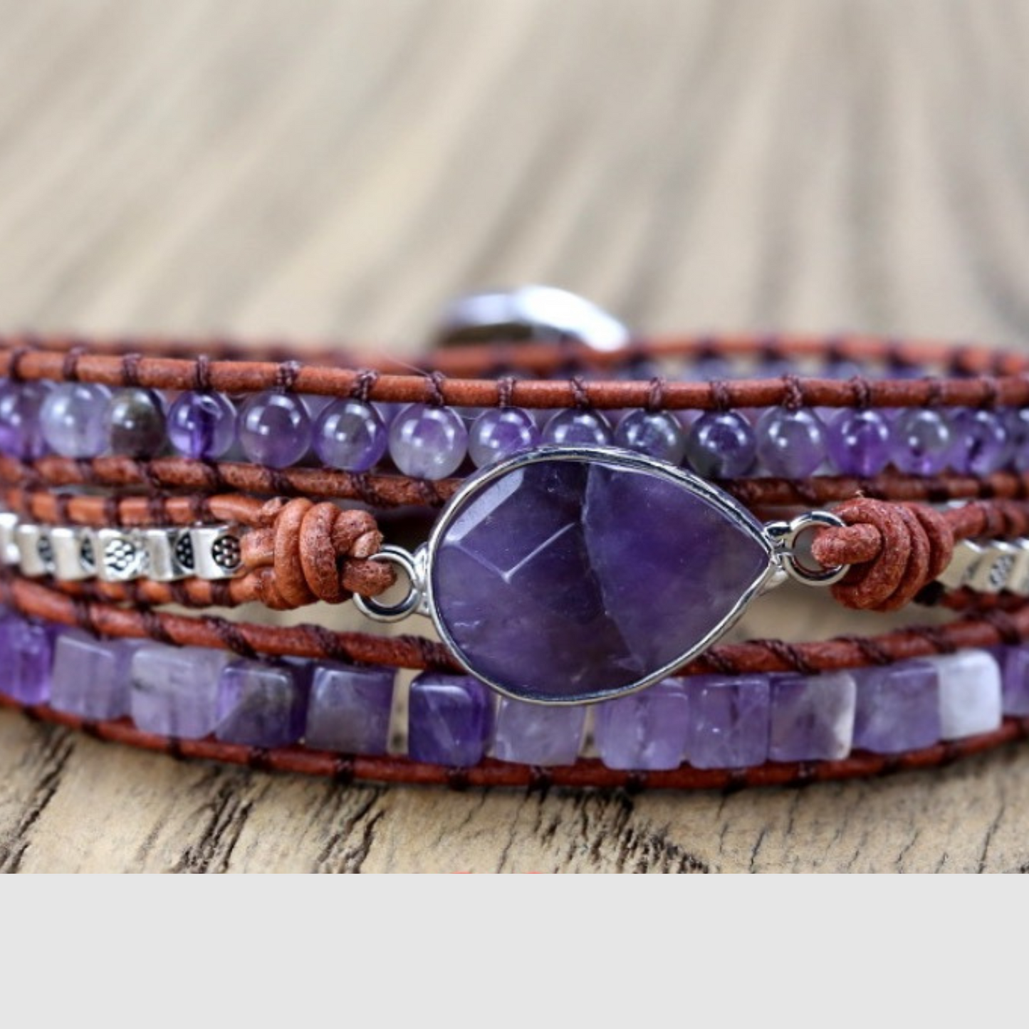 Semi precious stone - Wrap Bracelet