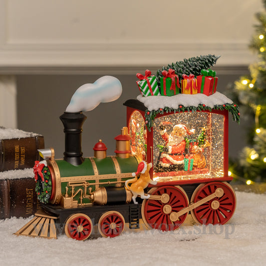 festrive train snow globe santa