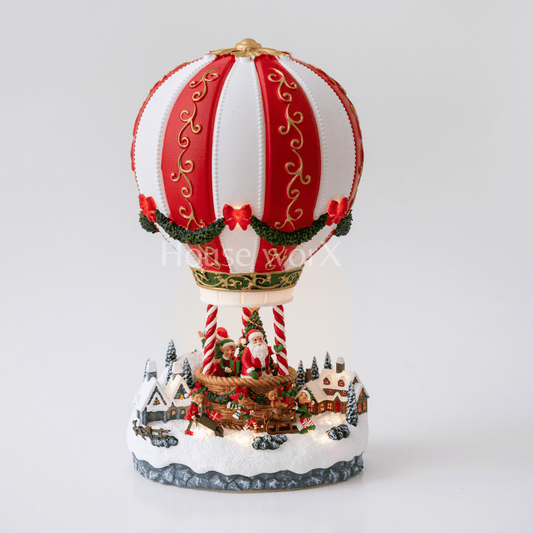Holiday Lane - Hot Air Balloon - Christmas Snow Globes by House worX