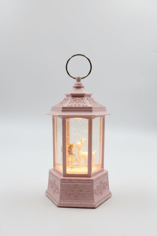Pink Rotunda - Deer - Christmas Snow Globes by House worX
