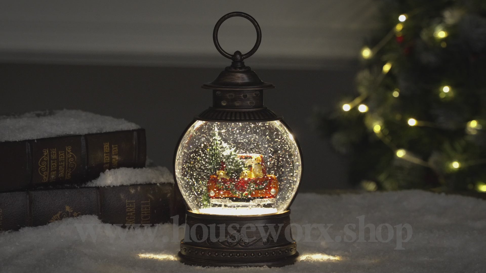 Puppies christmas snow globe