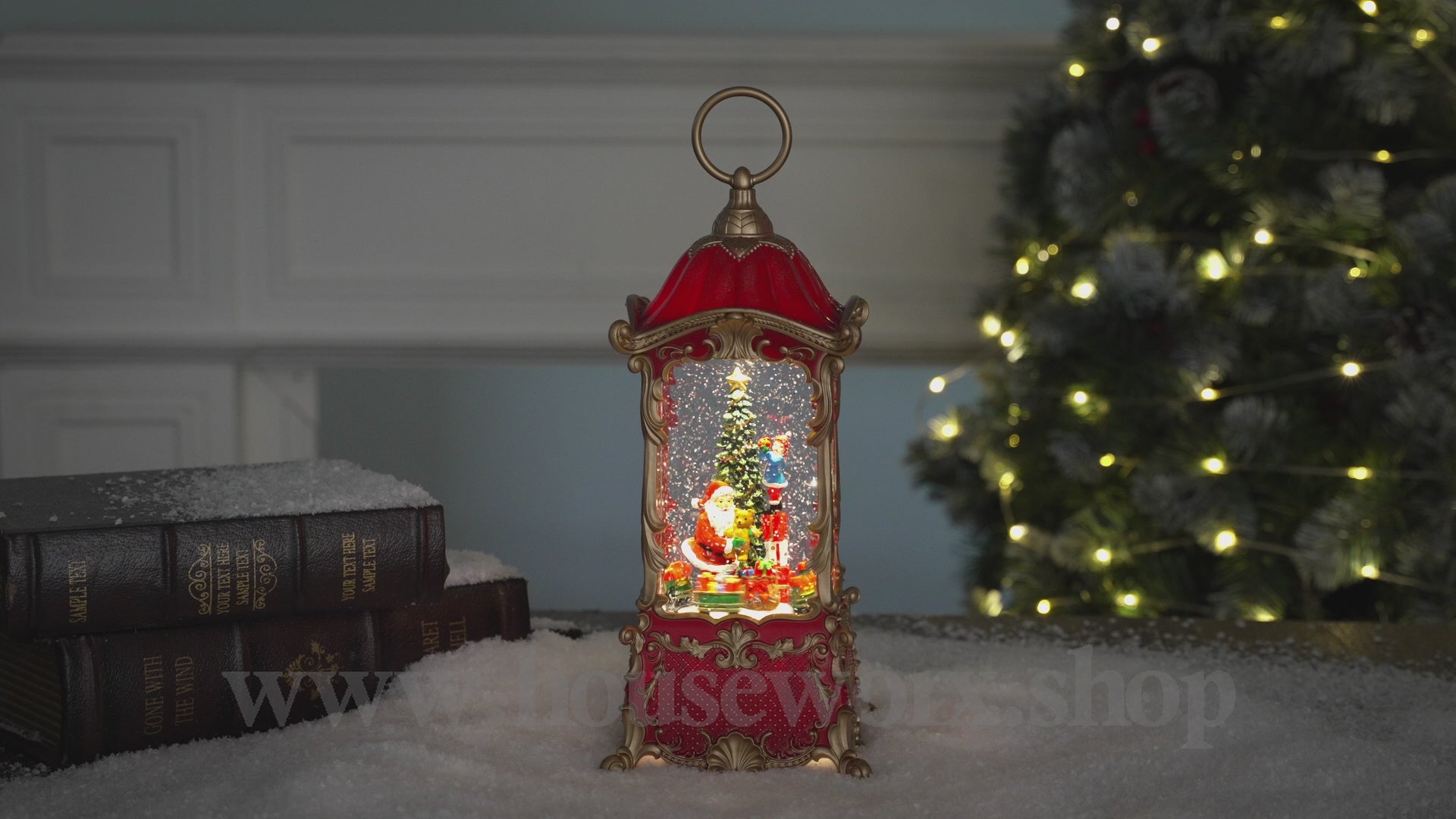 Elegance Santa Snow Globe video