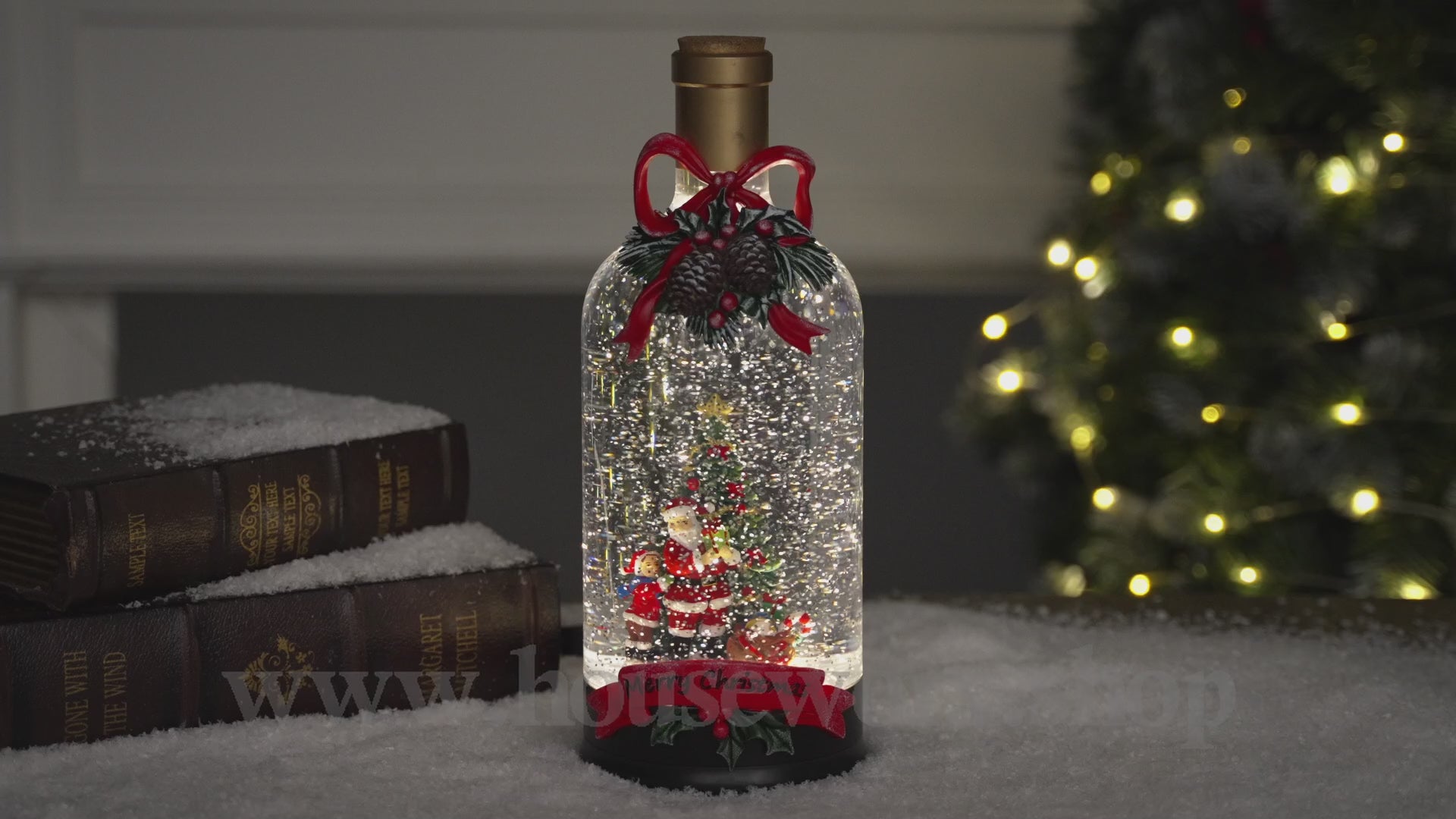 Christmas Bottle snow globe video