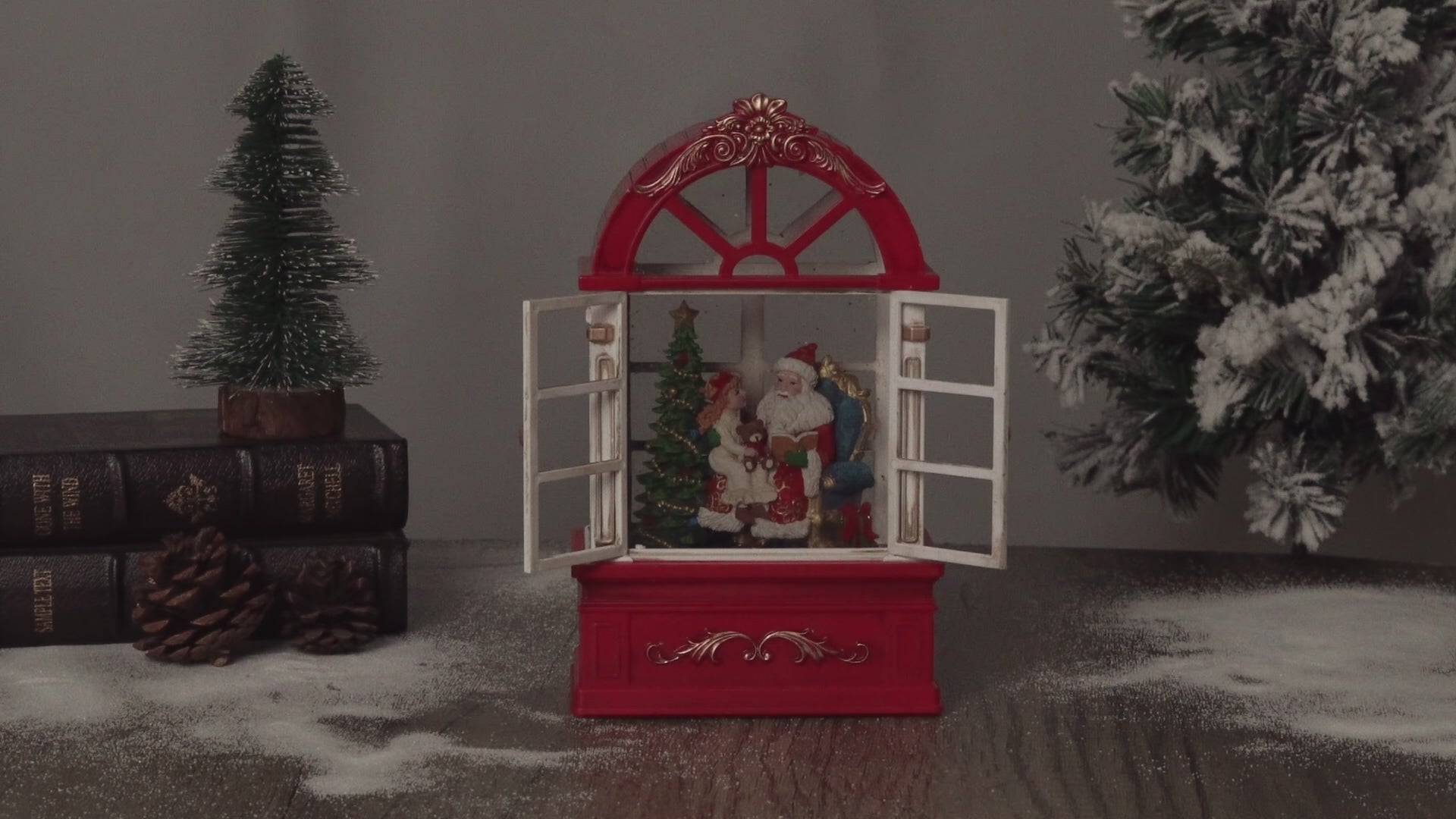 Window globe santa window open