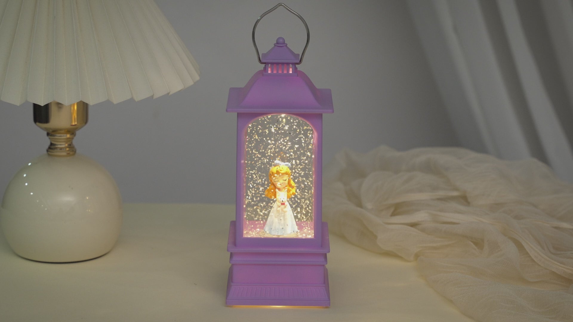 Layla white dress snow globe video