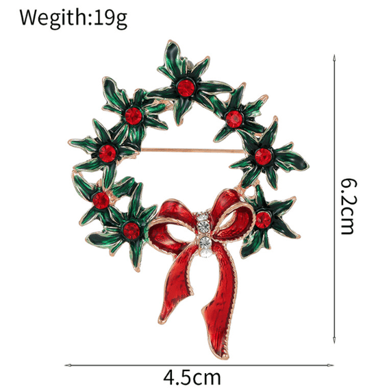 Red Ribbon Wreath - Christmas Snow Globes by House worX