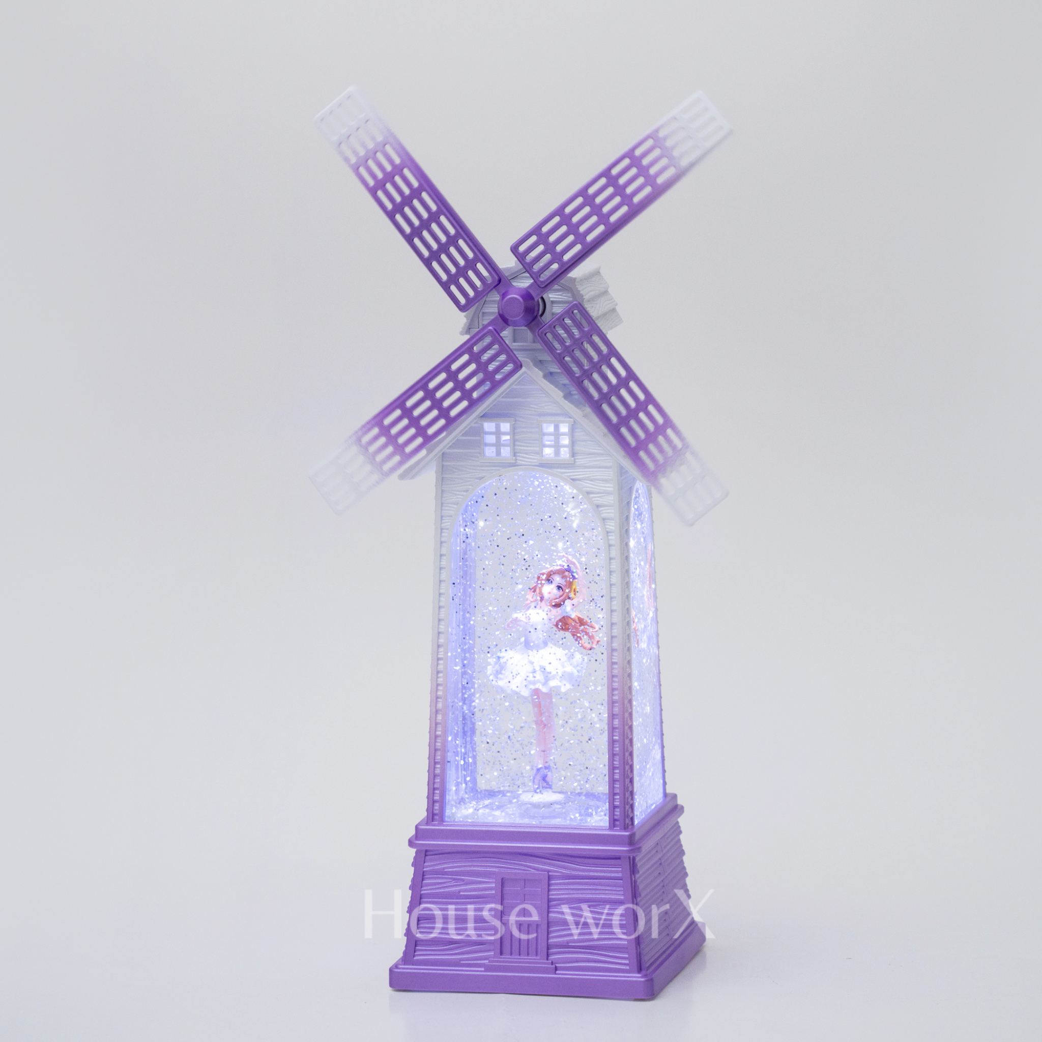 Windmill Snow Globe - Purple | House worX – Christmas Snow Globes