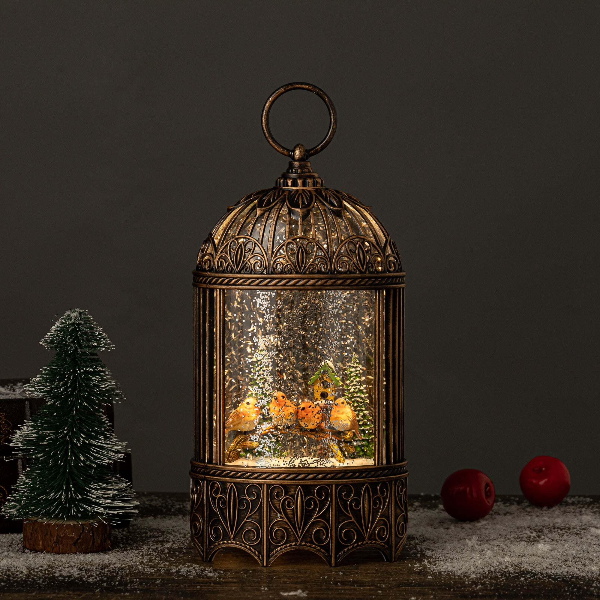 Bird Cage Christmas Snow Globes by House worX Christmas Snow Globes