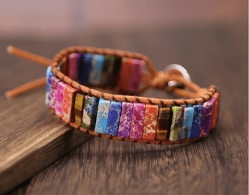 Semi precious stone - Wrap Bracelet - Christmas Snow Globes by House worX