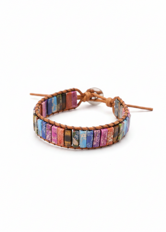 Semi precious stone - Wrap Bracelet - Christmas Snow Globes by House worX