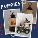 Puppies collection christmas snow globe
