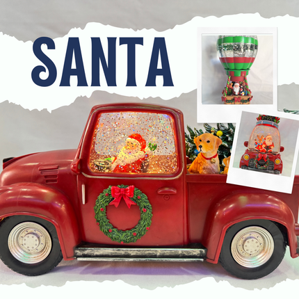 santa snow globe