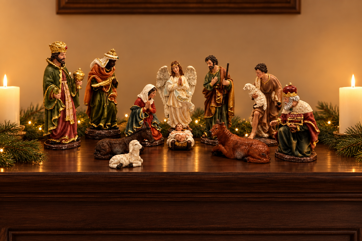11 Piece Nativity Set - 130mm
