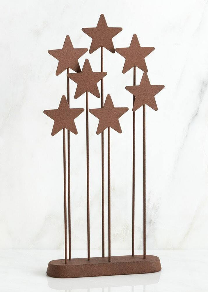 Decorative item with star designs on a white background