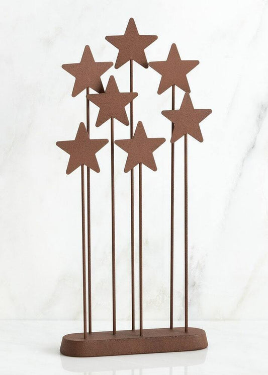 Decorative item with star designs on a white background