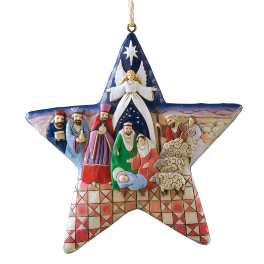Jim Shore Heartwood Creek - 12.7cm/5" Nativity Star Hanging Ornament