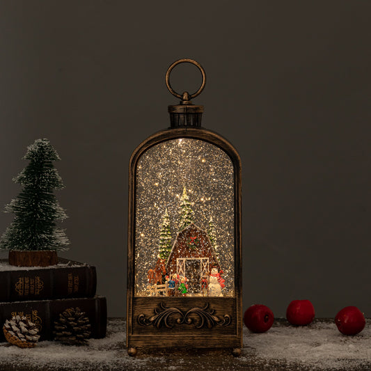 Tall dome christmas snow globe snowman