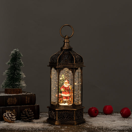 Rotunda christmas snow globe santa
