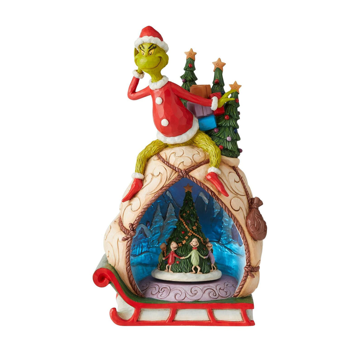 Grinch by Jim Shore - 29cm/11.5" Grinch with Lit Rotating Scene