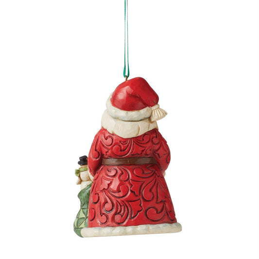Jim Shore Heartwood Creek - 9cm/3.5" Santa With Bag of Toys Hanging Ornament