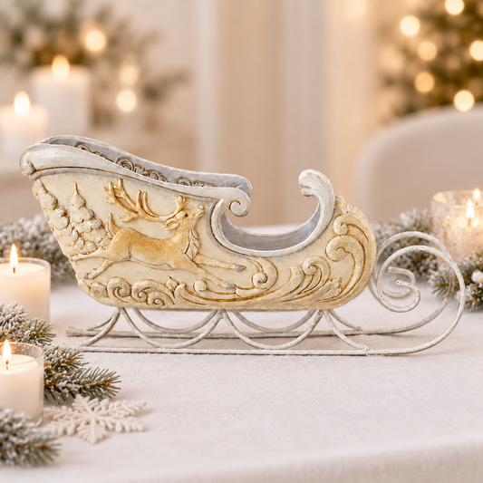 Jim Shore Heartwood Creek - 16cm Woodland Sleigh