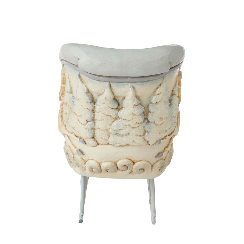 Decorative stool with shell pattern on a white background