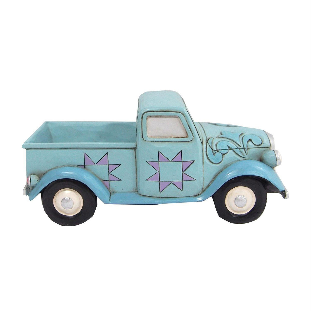 Jim Shore Heartwood Creek - 12cm/4.75" Mini Blue Pickup Truck