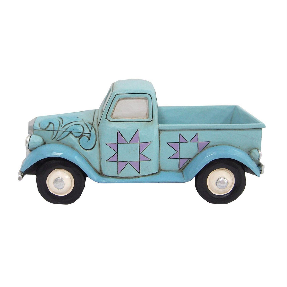 Jim Shore Heartwood Creek - 12cm/4.75" Mini Blue Pickup Truck