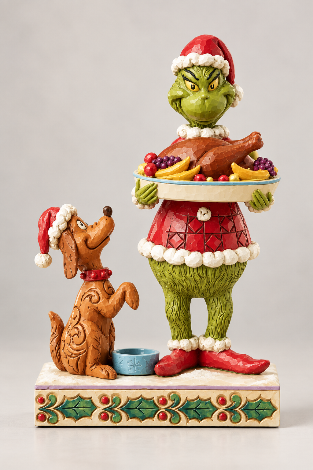 Grinch by Jim Shore - 19cm/7.5" Grinch with Christmas Dinner